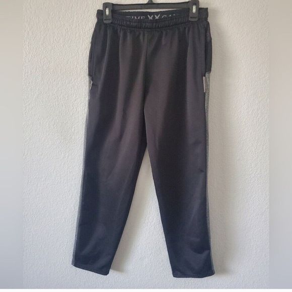 Game Time Elastic Men's Waist Pull On Activewear Sweatpants Black Gray Sides S - Picture 3 of 9